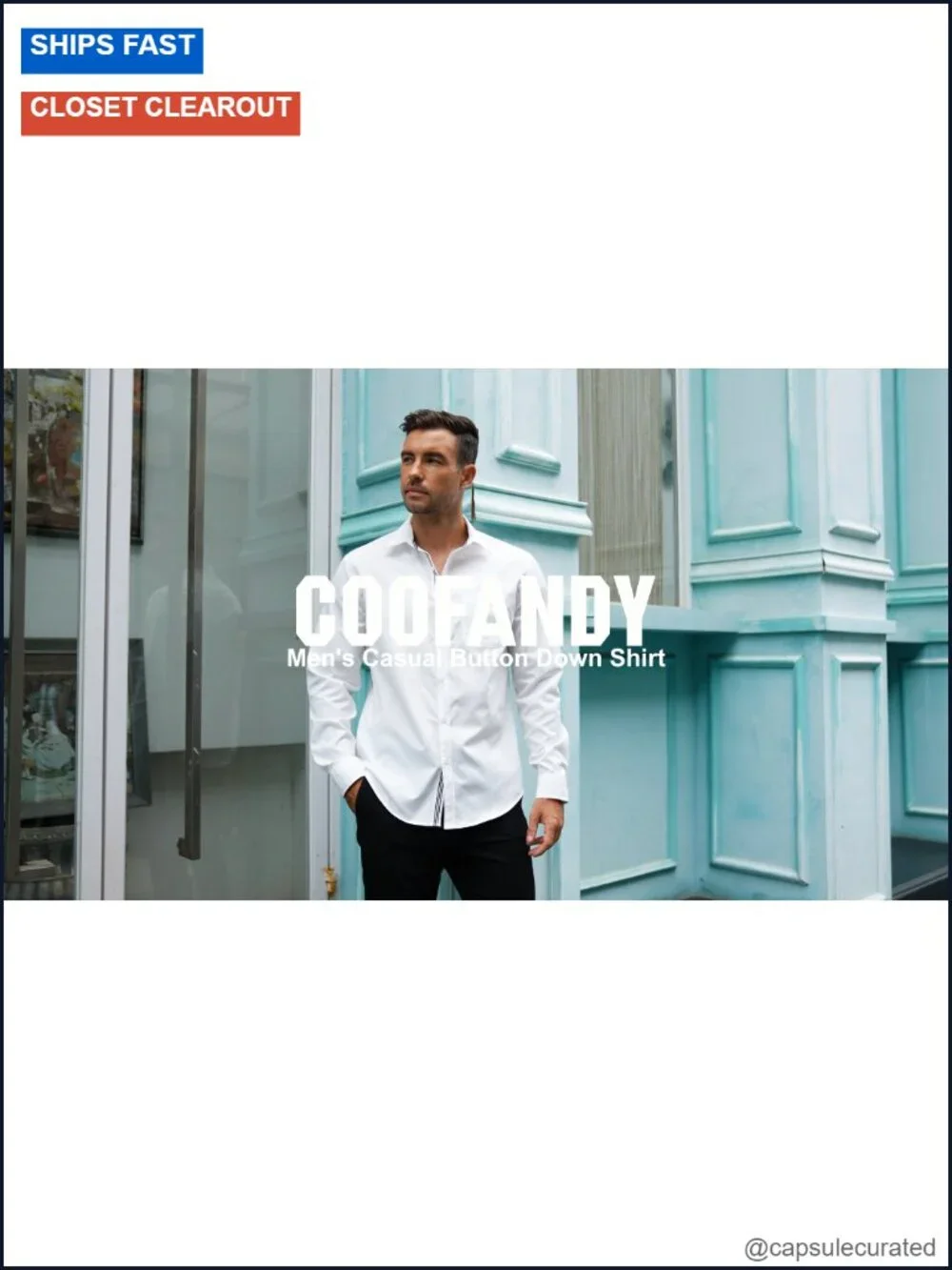 Men's Long Sleeve Casual Button Down Shirt Regular Fit Stretchable Polyester